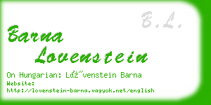 barna lovenstein business card